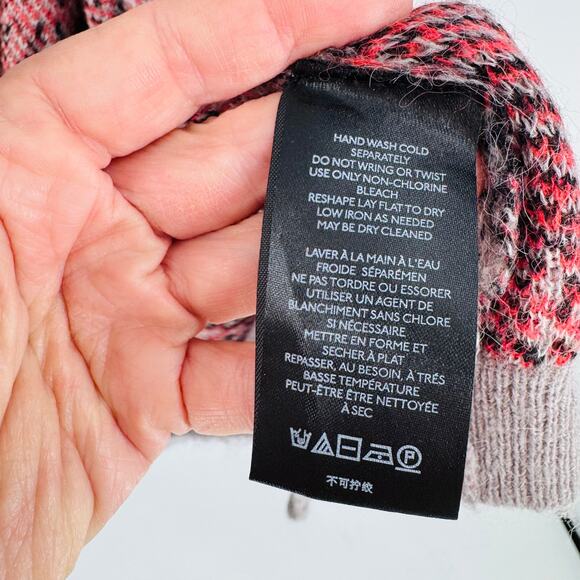 ANTHROPOLOGIE Zoey Leopard Print Cardigan Taupe/Red/Black Open Front Size 2X - Picture 6 of 9